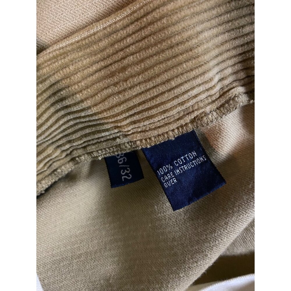 VTG Polo Ralph Lauren Men's Two-Pleated Corduroy‎ Pants 36x32 Tan Andrew Cotton - Picture 4 of 6